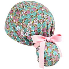 Satin Lined Scrub Cap Women, 100 Cotton Surgical Caps for Nurses  Doctors