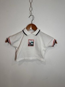 Rare Vintage Baby Dior Unisex Embroidered Snap Back Polo Golf Shirt High Fashion