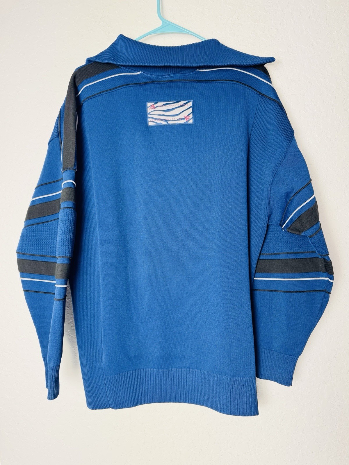 Adidas by stella McCartney knit mix pullover Blue Long Sleeve Size Small image 7