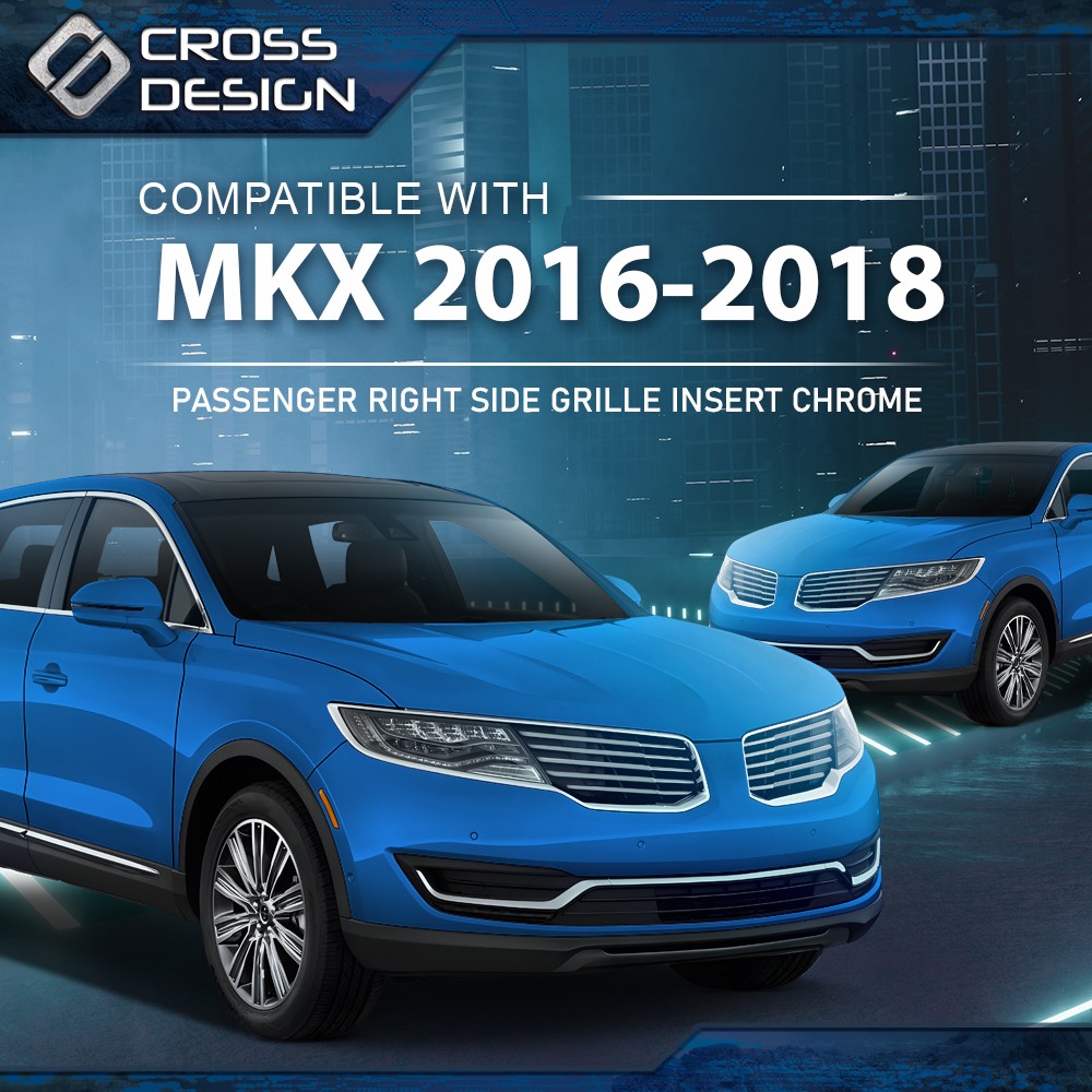 Grille Insert Passenger Right Fit For 2016-2018 Lincoln MKX FO1200597 FA1Z8200AA
