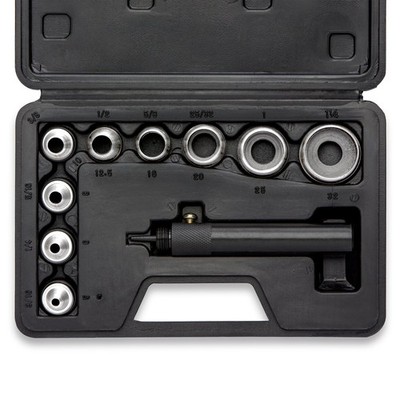 02614A Interchangeable Large Hollow Hole Punch Tool Set, 10 Piece, Gasket Mak...