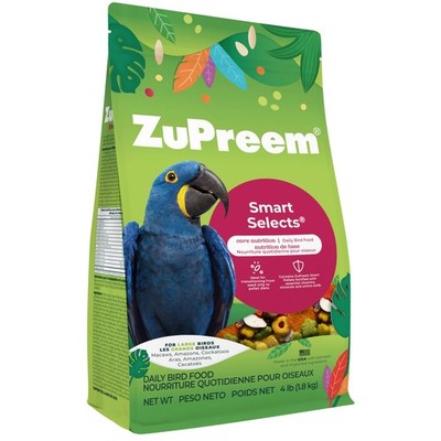 ZuPreem Smart Selects Bird Food, Cockatoo Feed 4 Pound (Pack of 1)