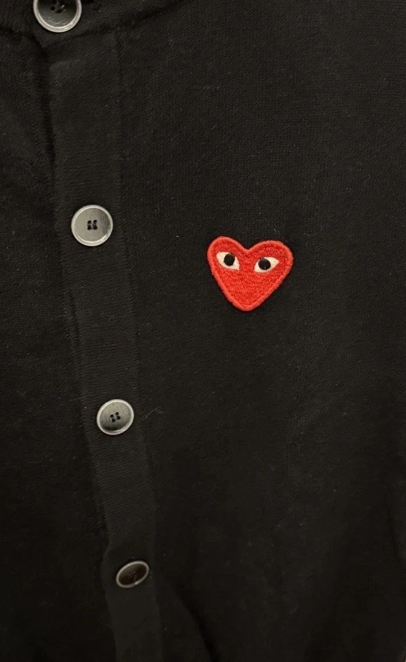 PLAY COMME DES GARCONS Black Cardigan - Image 3 of 4