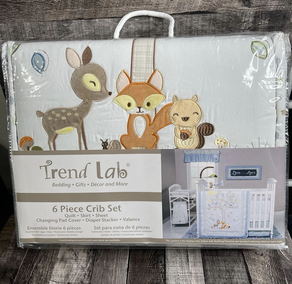 Trend Lab Juego de Cuna 6 Piezas - Fox y Amigos.NUEVO Foto 3 de 4