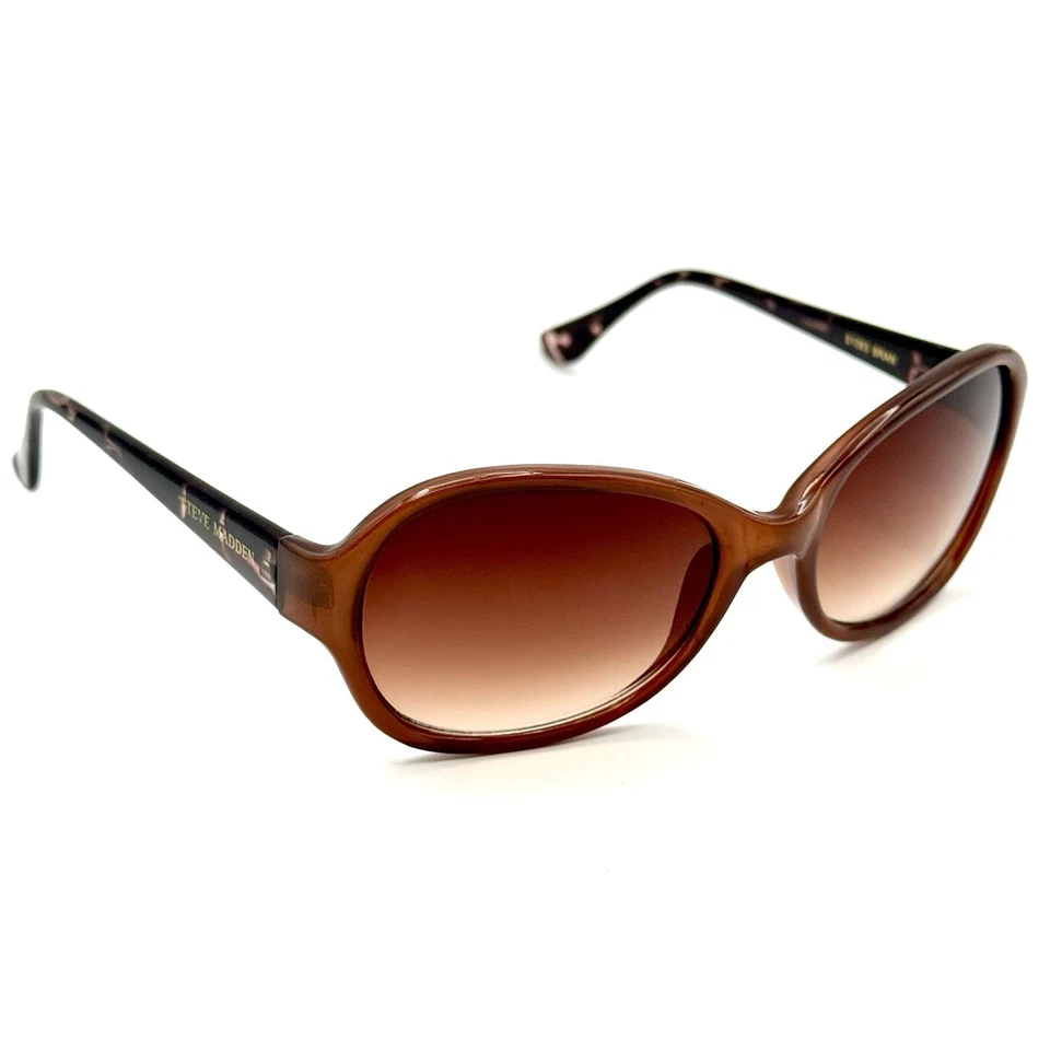 Gafas de sol Steve Madden Designer ovaladas S1093-Bran marrón con marco de tortuga lentes Foto 2 de 4