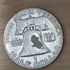 1957 50C Franklin Half Dollar  - 90% Silver - D - Nice Coin - Good Variety — photo 6