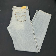 Levi's 314 Shaping Straight Jeans Womens Size 31 Blue Denim Mid Rise Stretch