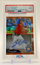 2019 Bowman Chrome ORANGE REFRACTOR AUTO/25 Kyle Tucker RC  Dodgers PSA 9