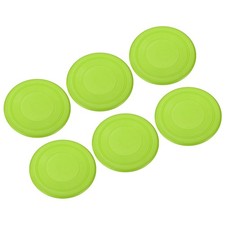 6Pcs 7 Inch Flying Disc, Soft Waterproof for Outdoor Playing Sport Game, Green