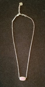 Authentic Kendra Scott Signed Elisa Purple Druzy Gold Plated Necklace