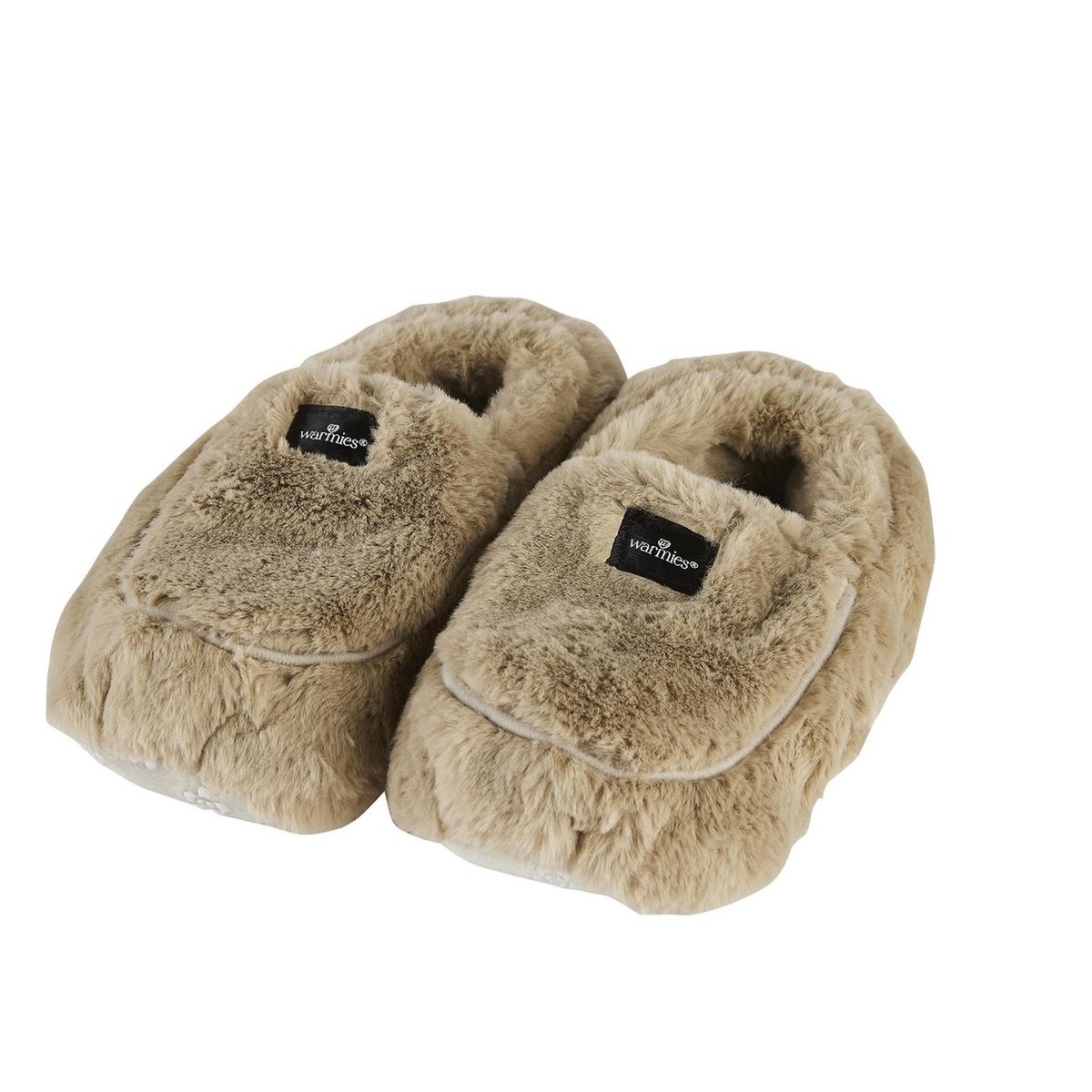 Heatable Microwavable Slippers Womens Foot Warmer One Size Faux