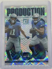 2025 Donruss #14 Jaxon Smith-Njigba / Kenneth Walker III Production Line /100