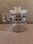 Vintage Pyrex Flameware 7759-B Glass Coffee Pot Only  6-9 Cup 9C