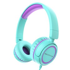 V1 Kids Headphones, Wired Stereo Foldable Tangle-Free 3.5mm Adjustable On-Ear...