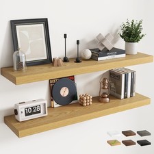 48 Inch Floating Shelves for Wall with Invisible Brackets Set of 2 9"D