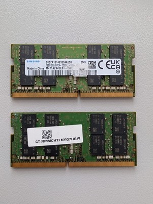 Samsung 32GB (2x16GB) DDR4 3200MHz SO-DIMM Laptop RAM Kit M471A2K43EB1-CWE 2Rx8
