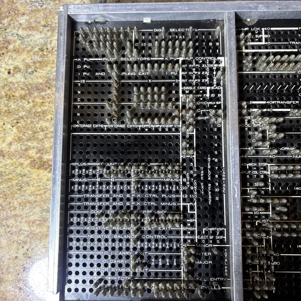 Vintage IBM 917 Plugboard Control Panel – Fully Wired – Rare Early Computer Part - Image 4 of 4