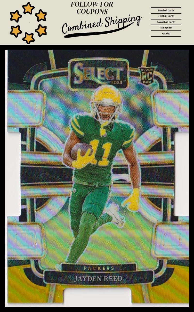 2023 Panini Select #38 Jayden Reed Black and Gold Prizms Die Cuts