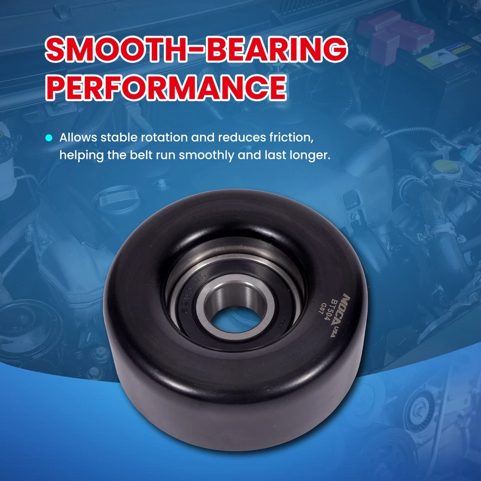 2x Polea loca de cinturón accesorio para Buick Rainier Chevrolet Trailblazer GMC 4,2 L Foto 4 de 4