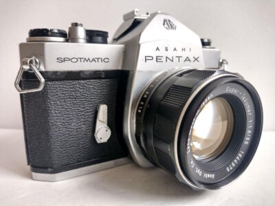 151 Pentax Spotmatic SP 35mm film camera Super Takumar 55mm f/1.8 M42 Lens Exc+5