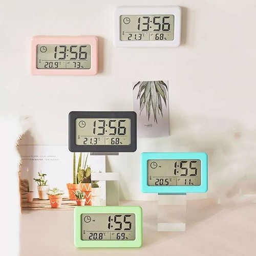 Thermometer Hygrometer Digital LCD Clock Indoor Temperature Humidity Meter - Picture 2 of 16