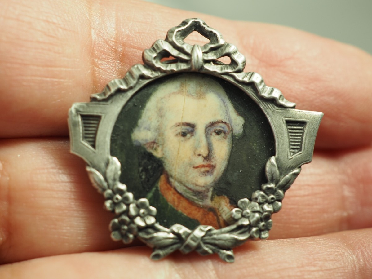 Broche Miniature En Argent Sterling - Bijou Ancien, Très Bon état