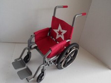 American Girl Truly Me Berry Wheelchair For 18  Dolls Red with a white Star