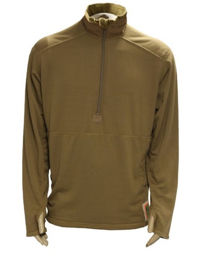 New USMC FROG THERMAL PULLOVER TOP Waffle Fleece Flame Resistant Military Coyote - Picture 9 of 12