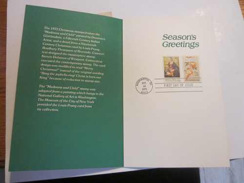 US COVER 1975 CHRISTMAS FDC SCOTTS #1579 & 1580 PROGRAM AND BOOKLET - Picture 2 of 3