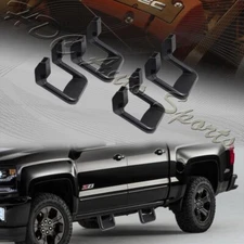 4 x Universal Truck Black Texture Coated Die-Cast Aluminum Trunk Side Step Bar