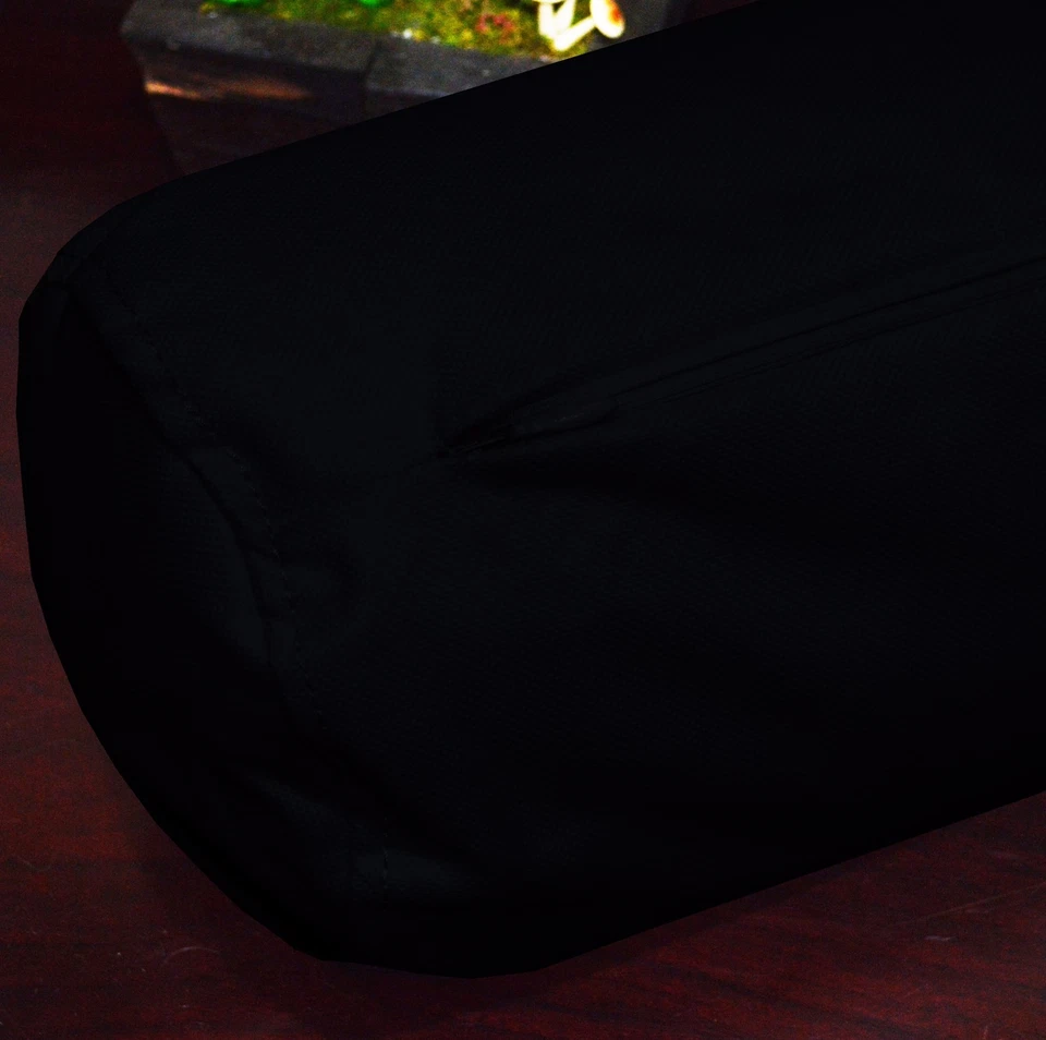 PL11g Negro Impermeable Exterior*CUBIERTA DE REFUERZO* Tubo Largo Yoga Cuello Roll FUNDA Foto 2 de 4