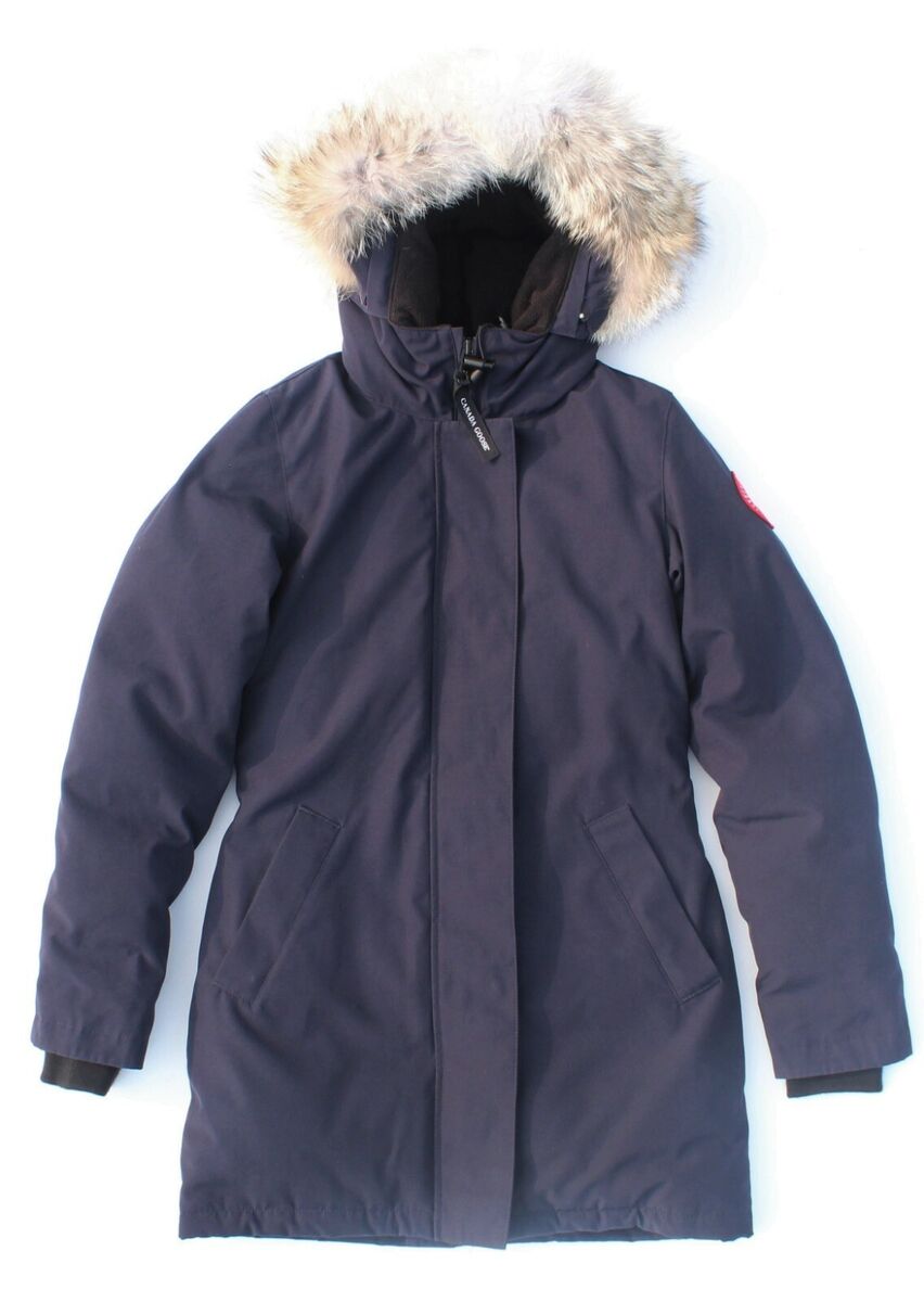 Canada Goose 'Victoria' Parka Admiral Blue Down Fur Parka Canada Goose 'Victoria' Parka Admiral Blue Down Fur Parka