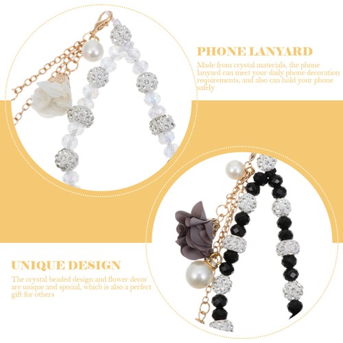 2Pcs Camera Lanyard Beaded Cell Phone Lanyard Phone Hanging Charm - 第 4/12 張圖片