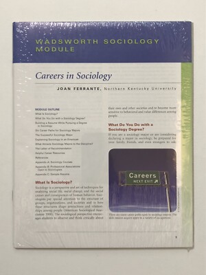 CUSTOM ENRICHMENT MODULE: CAREERS IN SOCIOLOGY MODULE by Wadsworth - New
