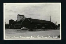 Coon Rapids Iowa IA c1950 RPPC Garst & Thomas Seed Corn Plant, Trucks, Elevator