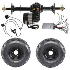 48V 1000W Electric Differential Motor 30'' Rear Axle Kit 6"Tire for Go Kart Quad