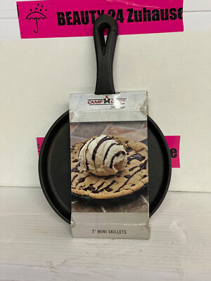 2er Set Camp Chef Pfanne Mini 7 Gusseisen CICS2 Gusspfanne Skillet Servierpfanne