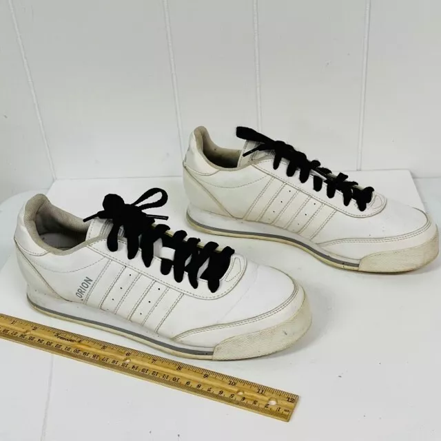 Adidas Orion Men s Size 9 White Leather Lace Up Low Top Casual Sneakers Shoes