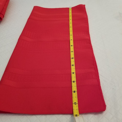 Set Of 8 Red On Red Napkins 17 X 18 Inches - Picture 2 of 4