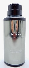 BATH  BODY WORKS STEEL MEN'S COLLECTION BODY MIST SPRAY 3.7 oz NEW