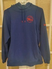 Pre-owned Nike NBA Philadelphia 76ers Royal Courtside French-Terry Hoodie Size L