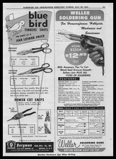 1954 Bergman Tool Mfg Buffalo New York Blue Bird Tinners' Snips Vintage Print Ad