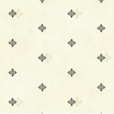 Wallpaper Black Beige Neutrals Diamond Medallion Off White Faux Finish, 56 sq ft