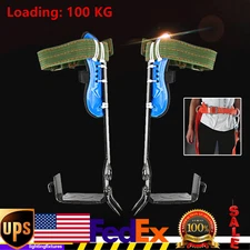 2 Gear Tree Climbing Spikes w/Harness Safety Adjustable Belt Tree Climbing Set！