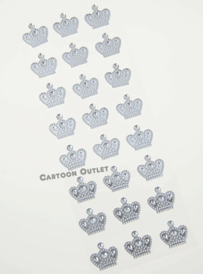 PLATA CORONA PRINCESA PRÍNCIPE SUMINISTROS FIESTA PEGATINAS BABY SHOWER DECORACIÓN BODA Foto 4 de 4