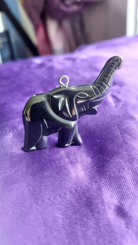 Pendentif Chat En Hématite Violette Doré - Neuf - Dimensions 3,1 Cm