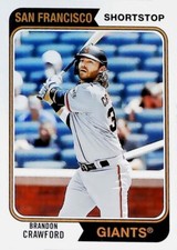 2020 Topps Archives 1974 VARIATION #143 Brandon Crawford San Francisco Giants