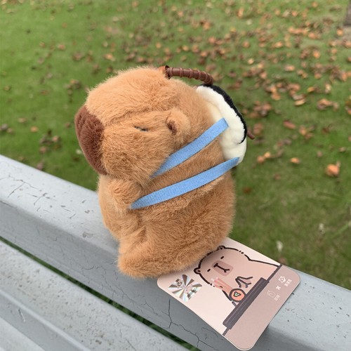 12cm Capybara Plush Toy BAG Keychain Key Ring Pendant Jewelry Fans Gift - Picture 5 of 22