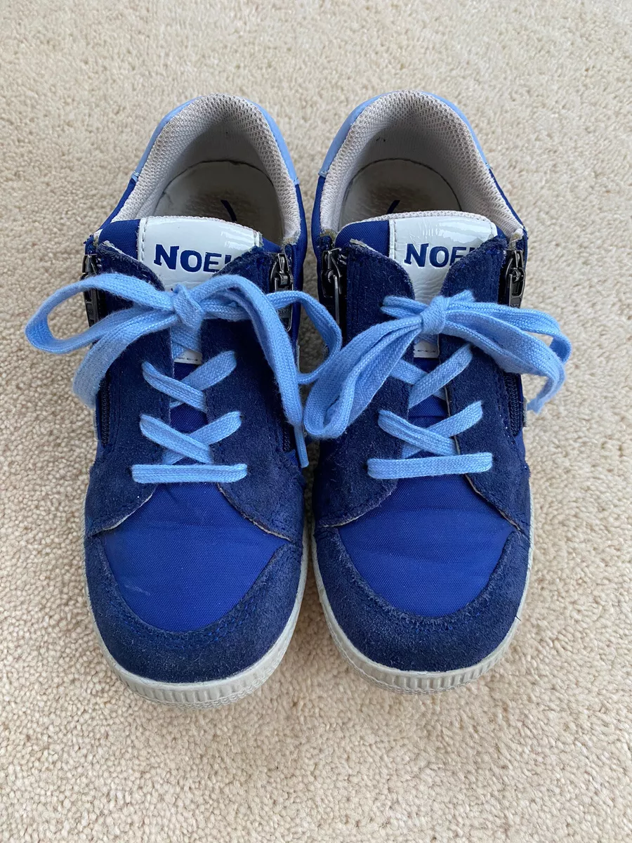 NO L French Designer Boys Suede Fabric Shoes Sneakers Trainer Size UK 12 EU 31