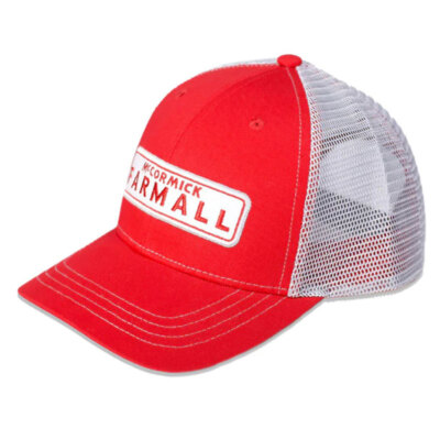McCormick Farmall Red & Light Gray Mesh Back Trucker Cap Hat A3495
